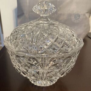 Elegant Crystal Candy Dish by Fifth Avenue